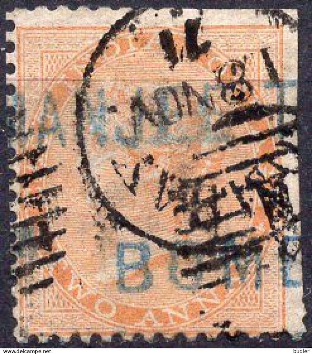 INDIA (BRITISCH OCCUPATION) :1866: Y.22° : 2 Annas : Gestempeld / Oblitéré / Cancelled. - 1858-79 Crown Colony