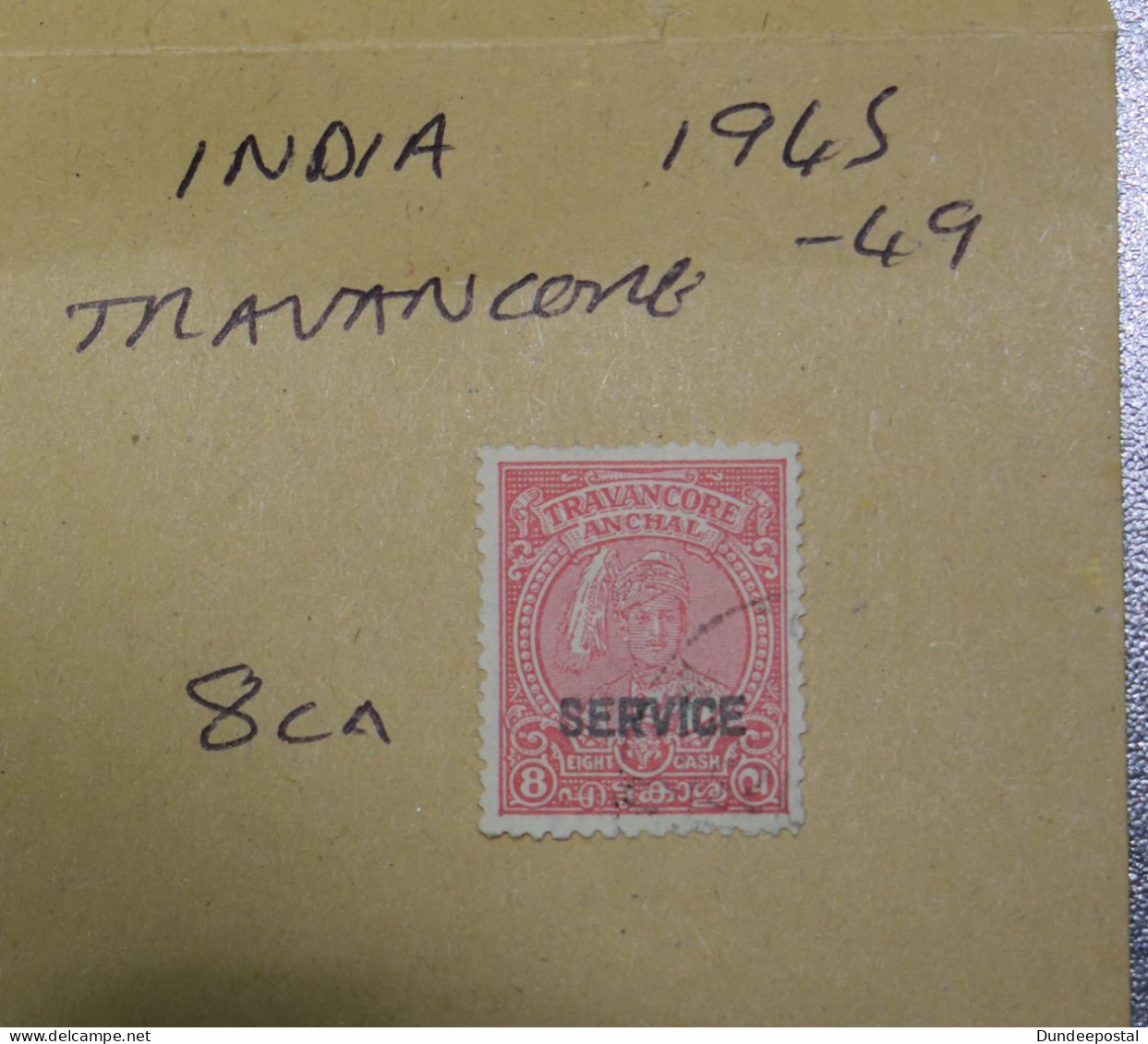INDIA  STAMPS  Service 8ca  1945 - 49   (T10)   ~~L@@K~~ - Travancore
