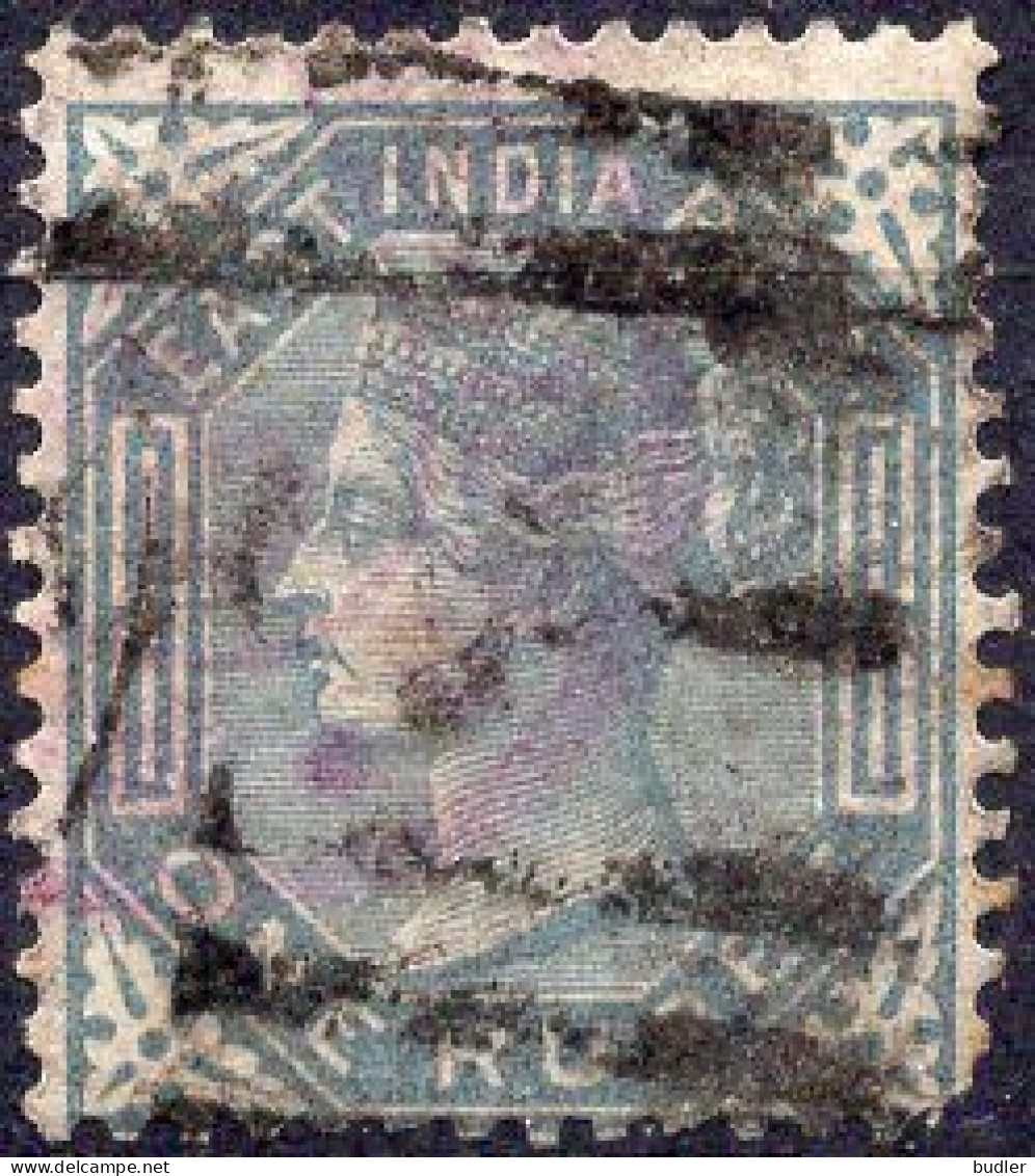 INDIA (BRITISCH OCCUPATION) :1867: Y.32° : 1 Rupee : Gestempeld / Oblitéré / Cancelled. - 1858-79 Compagnia Delle Indie E Regno Della Regina