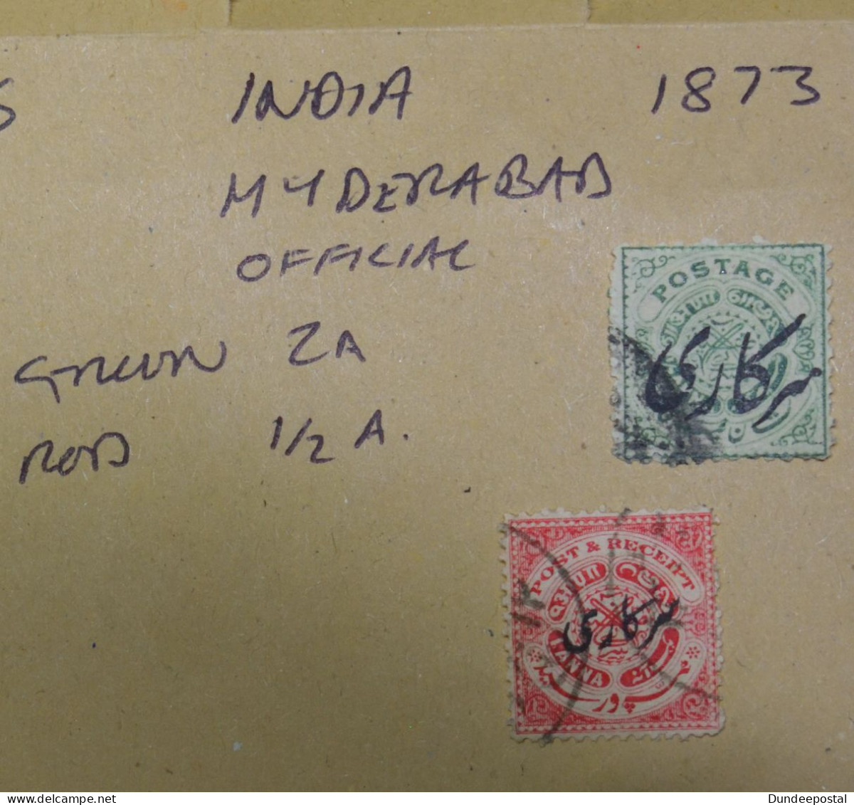 INDIA  STAMPS  Official   1873   (T15)   ~~L@@K~~ - Hyderabad