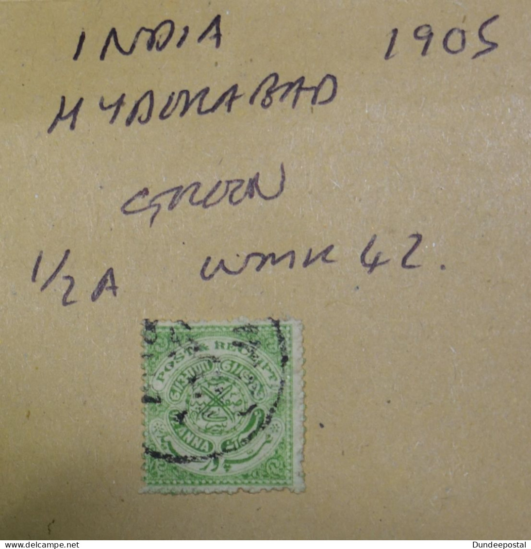 INDIA  STAMPS  Official  1/2a 1905   (T18)   ~~L@@K~~ - Hyderabad