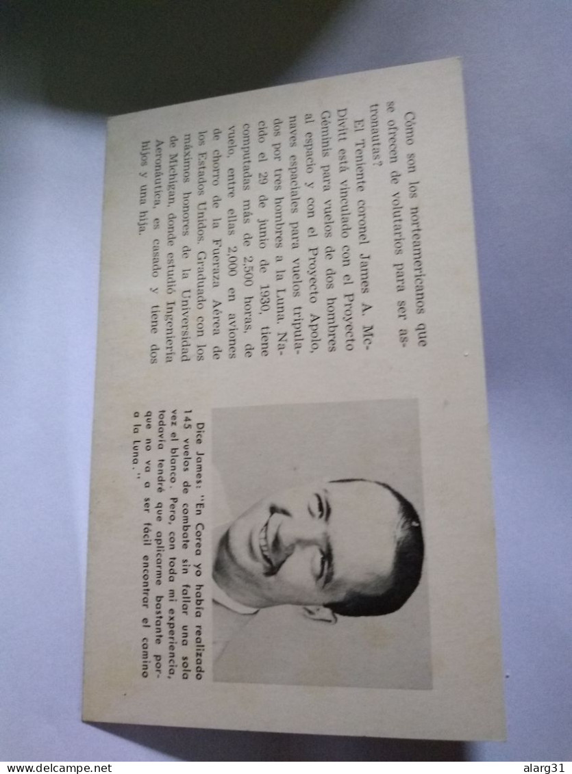 Rare.card.argentina.1966.visit Of American Astronaut.james.a.mcdivitt. .geminis V Exhibit Pmk 1966.e7 Reg Post Conmems . - South America