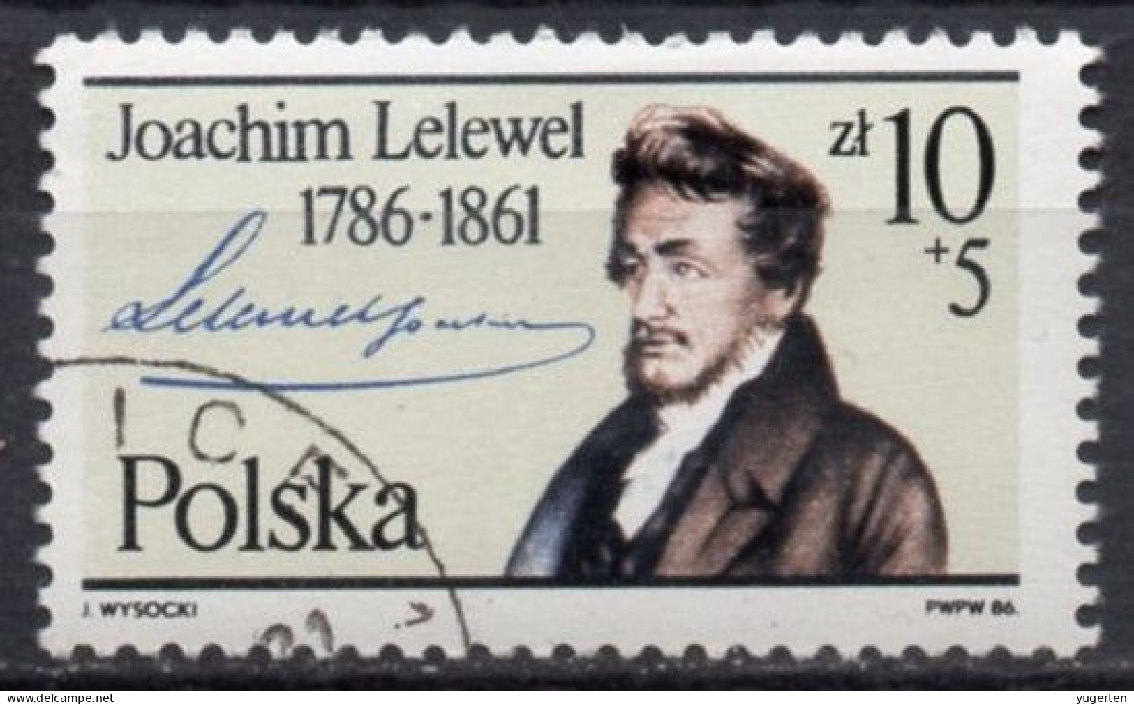 POLAND POLOGNE 1986 - 1v - Used - Joachim Lelewel - Polish Historian -  Geographer - Bibliographer - Politician - Autres & Non Classés