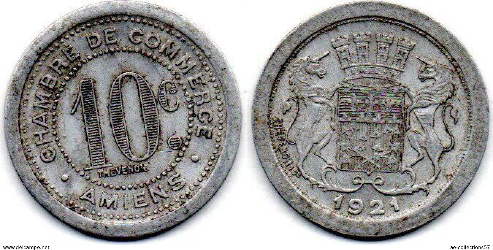 MA 25135 / Amiens 10 Centimes 1921 TTB - Monetary / Of Necessity