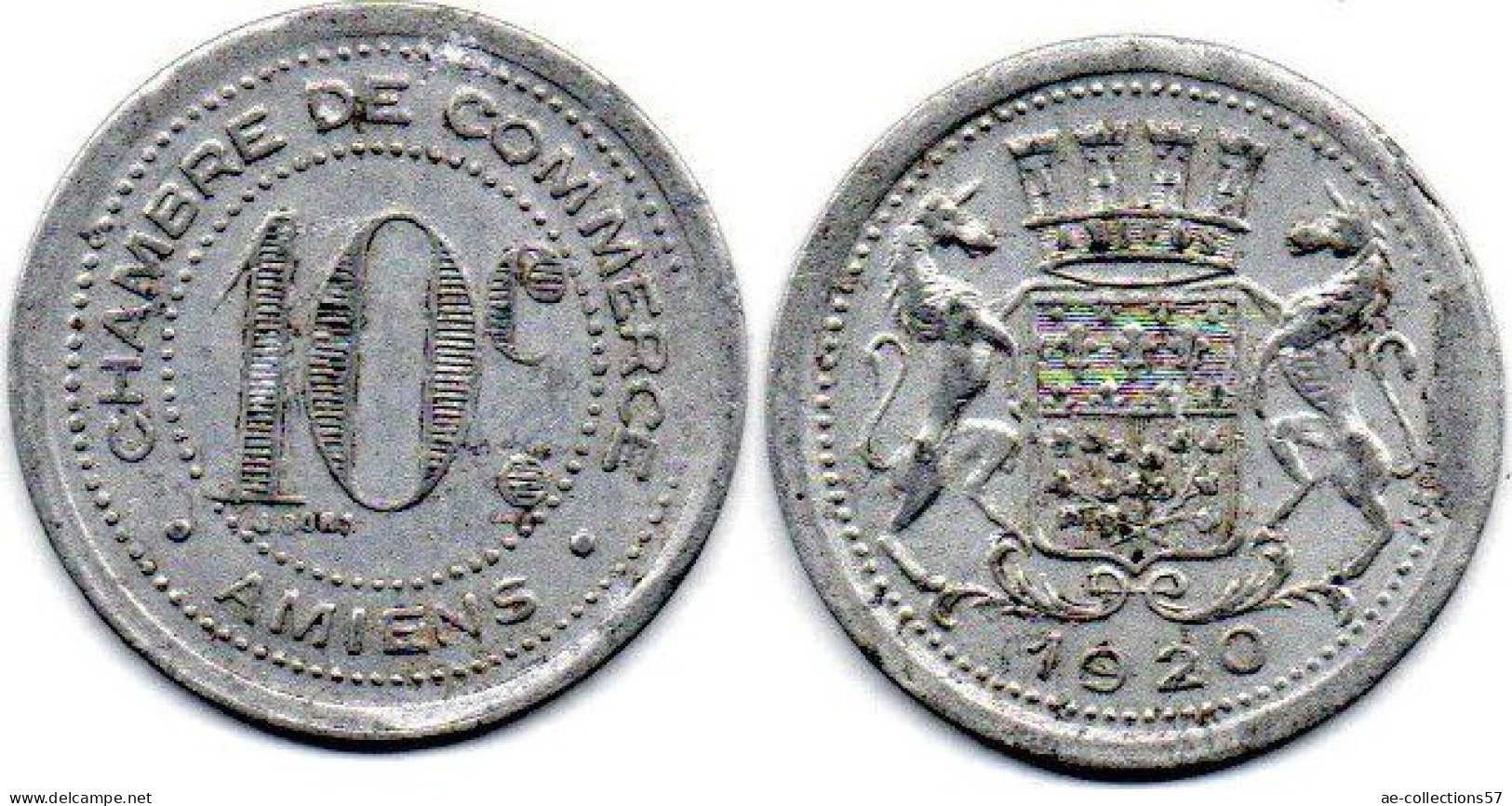 MA 25139  / Amiens 10 Centimes 1920 TTB - Monétaires / De Nécessité