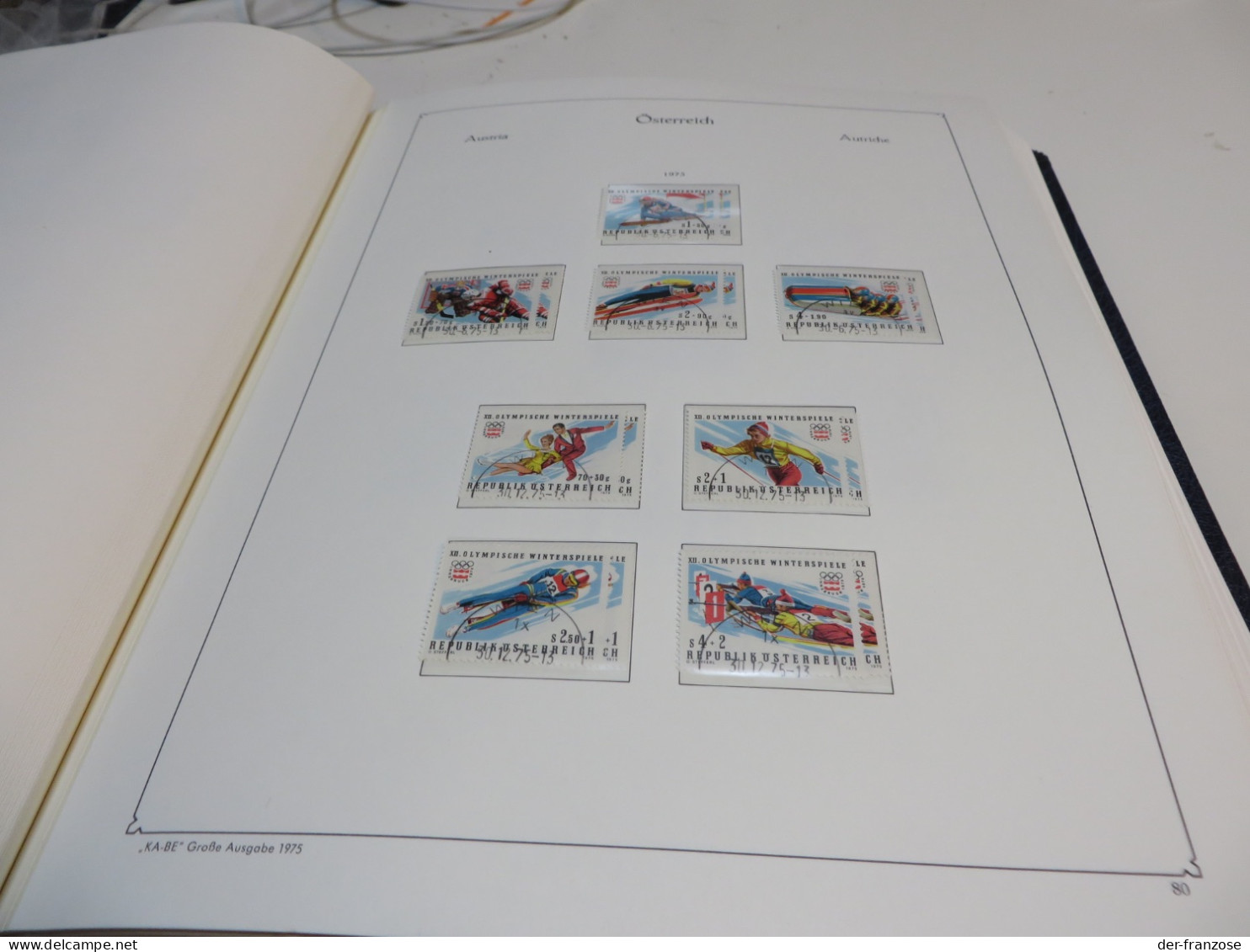 ÖSTERREICH 1973 bis 1995  Posten o /  ** /  MARKEN auf  KABE - VORDRUCKTEXT im  BINDER