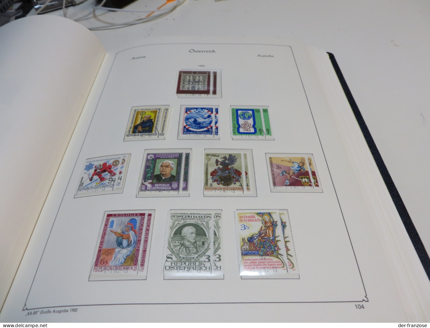 ÖSTERREICH 1973 bis 1995  Posten o /  ** /  MARKEN auf  KABE - VORDRUCKTEXT im  BINDER