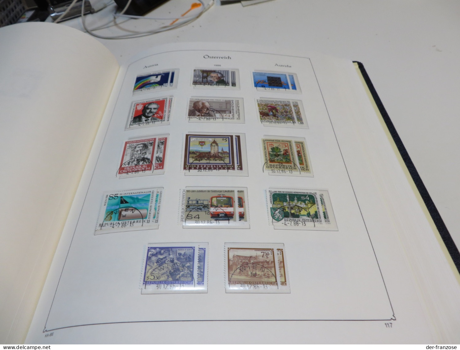 ÖSTERREICH 1973 bis 1995  Posten o /  ** /  MARKEN auf  KABE - VORDRUCKTEXT im  BINDER