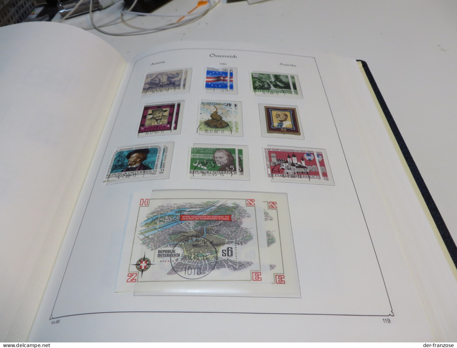 ÖSTERREICH 1973 bis 1995  Posten o /  ** /  MARKEN auf  KABE - VORDRUCKTEXT im  BINDER