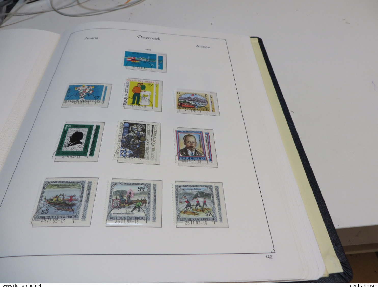 ÖSTERREICH 1973 bis 1995  Posten o /  ** /  MARKEN auf  KABE - VORDRUCKTEXT im  BINDER