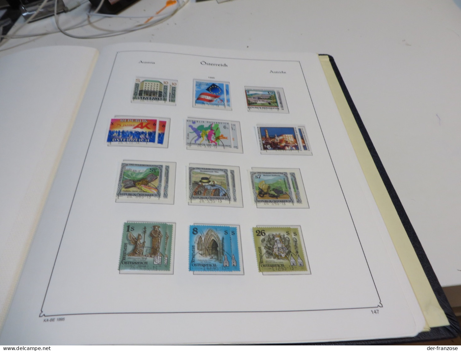 ÖSTERREICH 1973 bis 1995  Posten o /  ** /  MARKEN auf  KABE - VORDRUCKTEXT im  BINDER