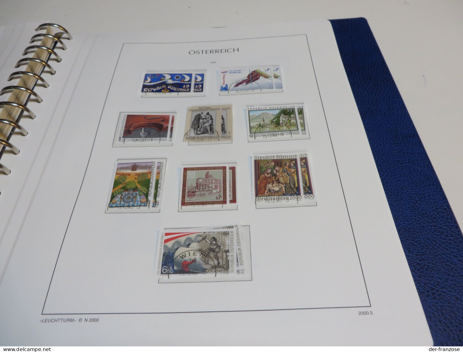 ÖSTERREICH 1996 bis 2001  Posten o /  ** /  MARKEN auf  KABE - VORDRUCKTEXT im  BINDER