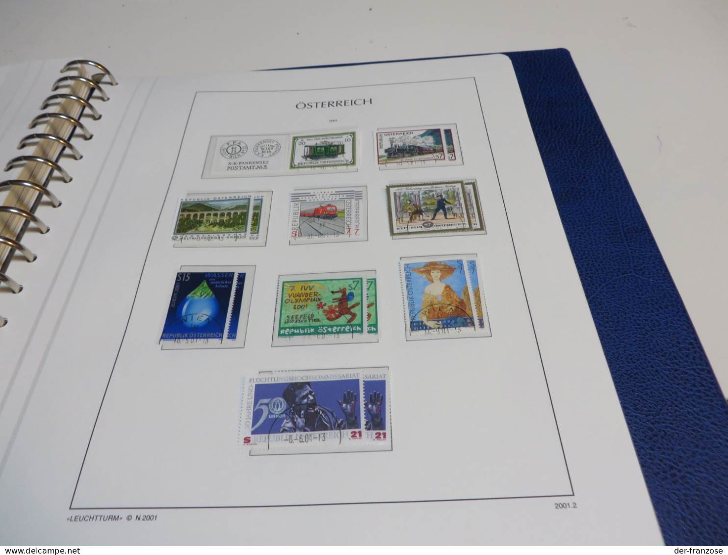 ÖSTERREICH 1996 bis 2001  Posten o /  ** /  MARKEN auf  KABE - VORDRUCKTEXT im  BINDER