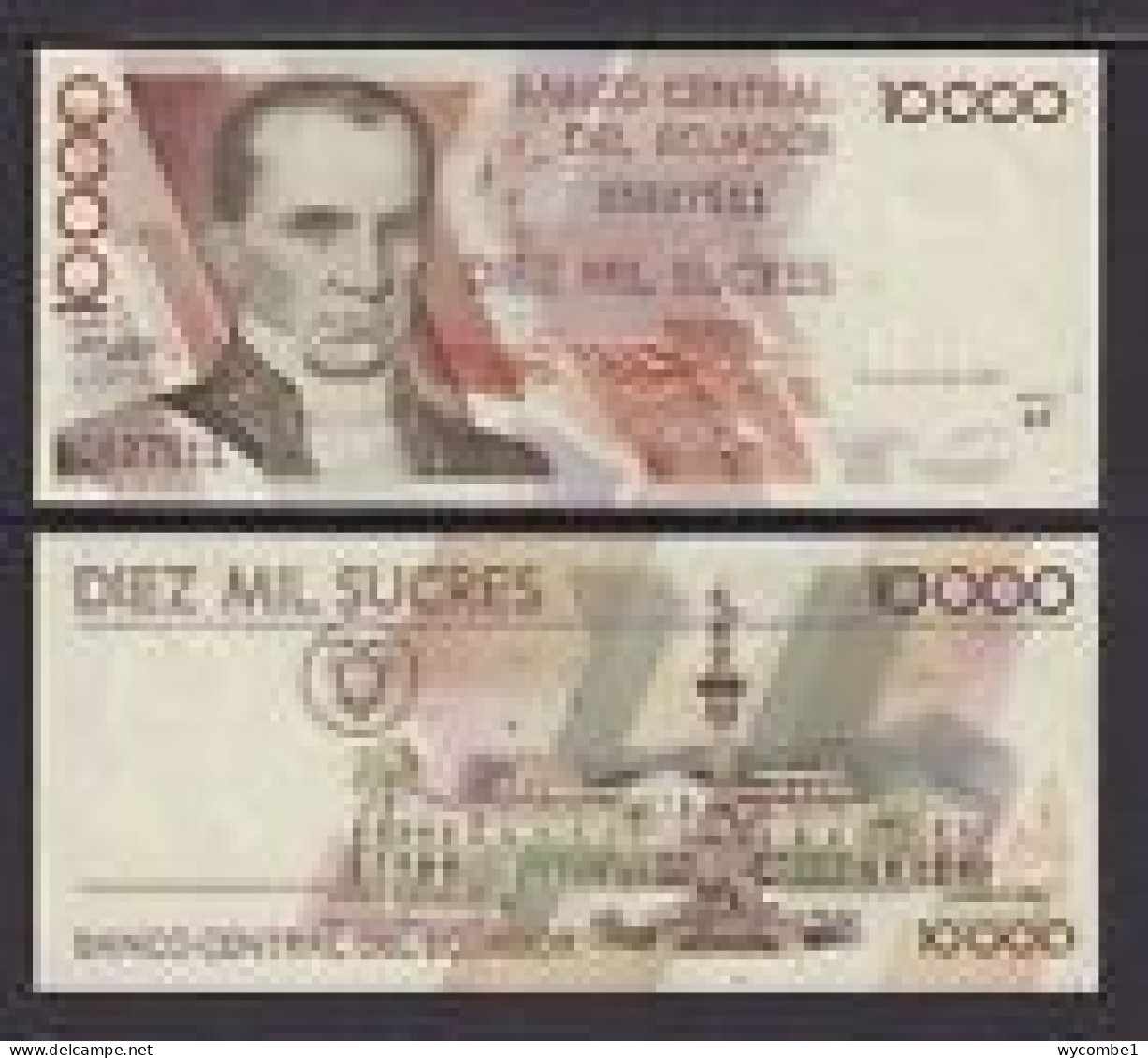 ECUADOR  -  1999 10000 Sucres UNC  Banknote - Equateur