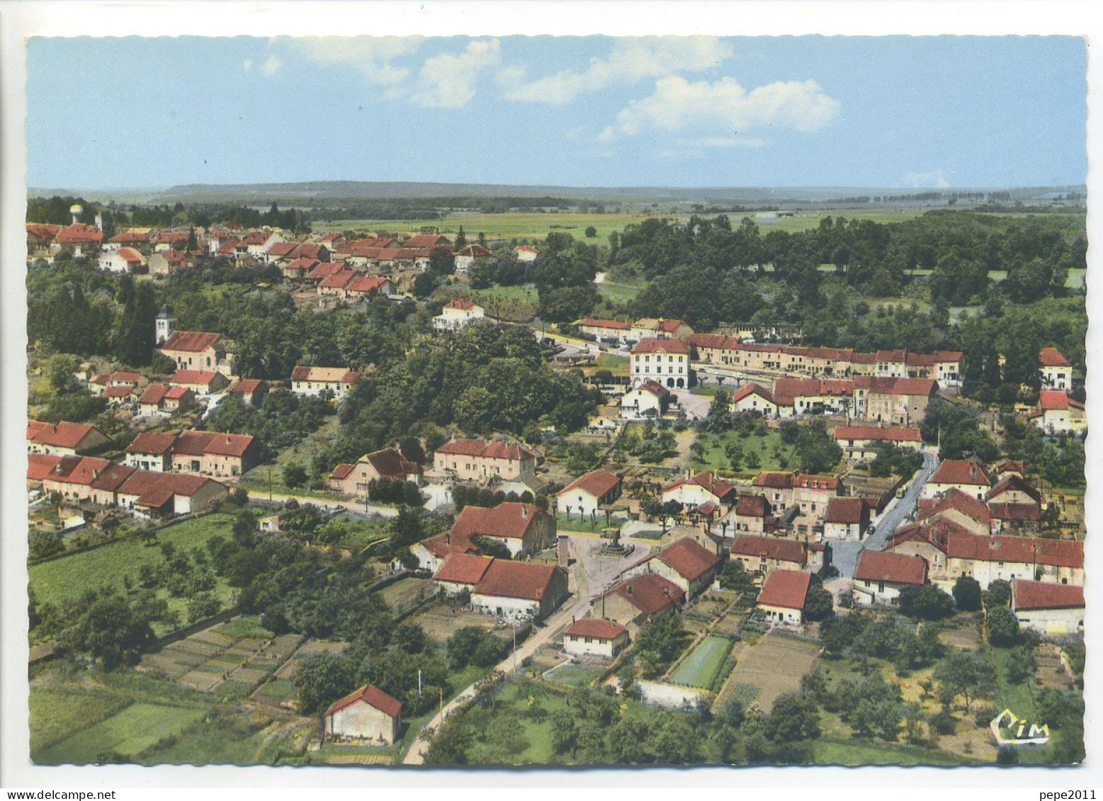 CPSM 52 Haute Marne - MONTIGNY Le ROI - Vue Panoramique Aérienne Peu Commune - Montigny Le Roi