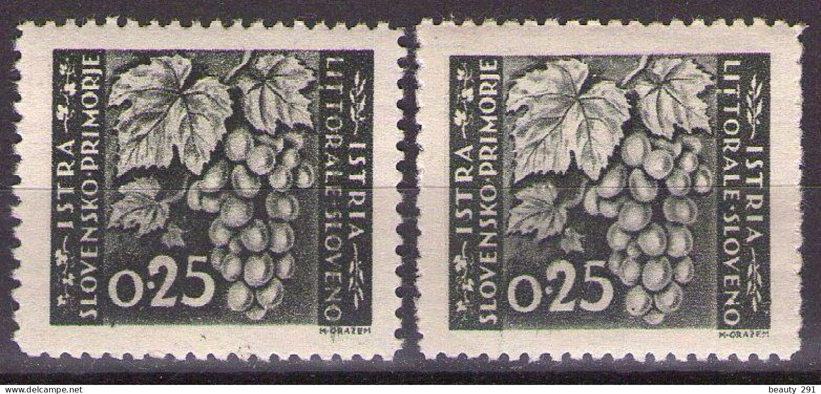 ISTRIA E LITORALE SLOVENO 1946. Tiratura Di Zagabria, Dent. 12, Sass. 51,  MNH(**) - Yugoslavian Occ.: Slovenian Shore