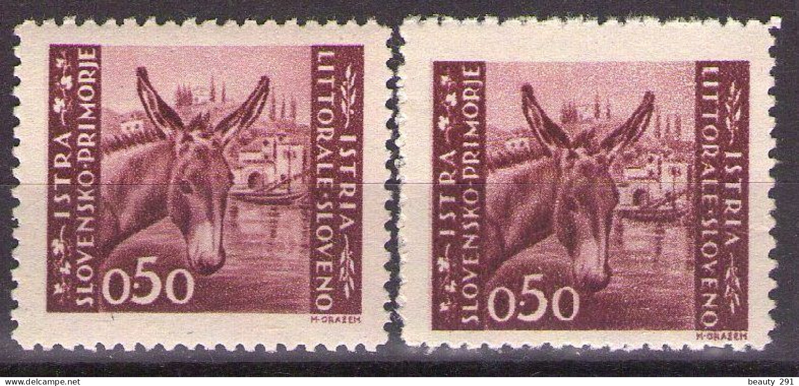 ISTRIA E LITORALE SLOVENO 1946. Tiratura Di Zagabria, Dent. 12, Sass. 52,  MNH(**) - Ocu. Yugoslava: Litoral Esloveno