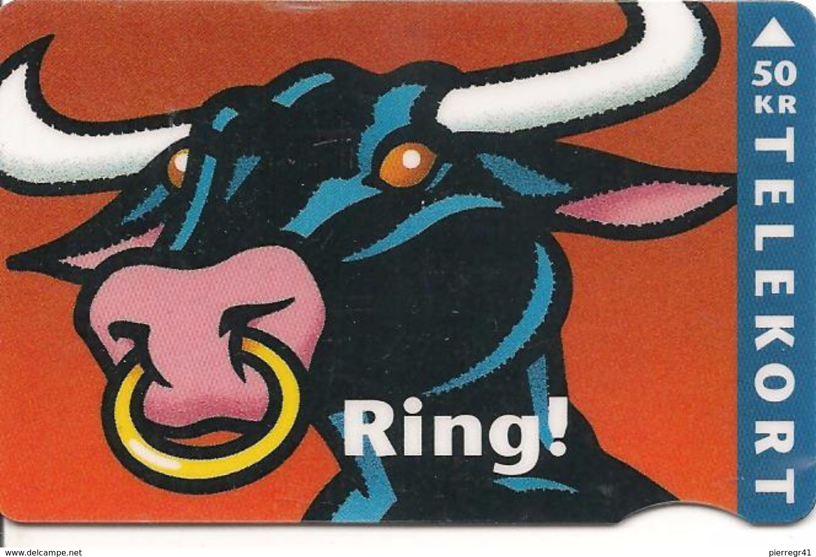 CARTE-MAGNETIQUE-DANEMARK-1997-TAUREAU-TBE - Vacas