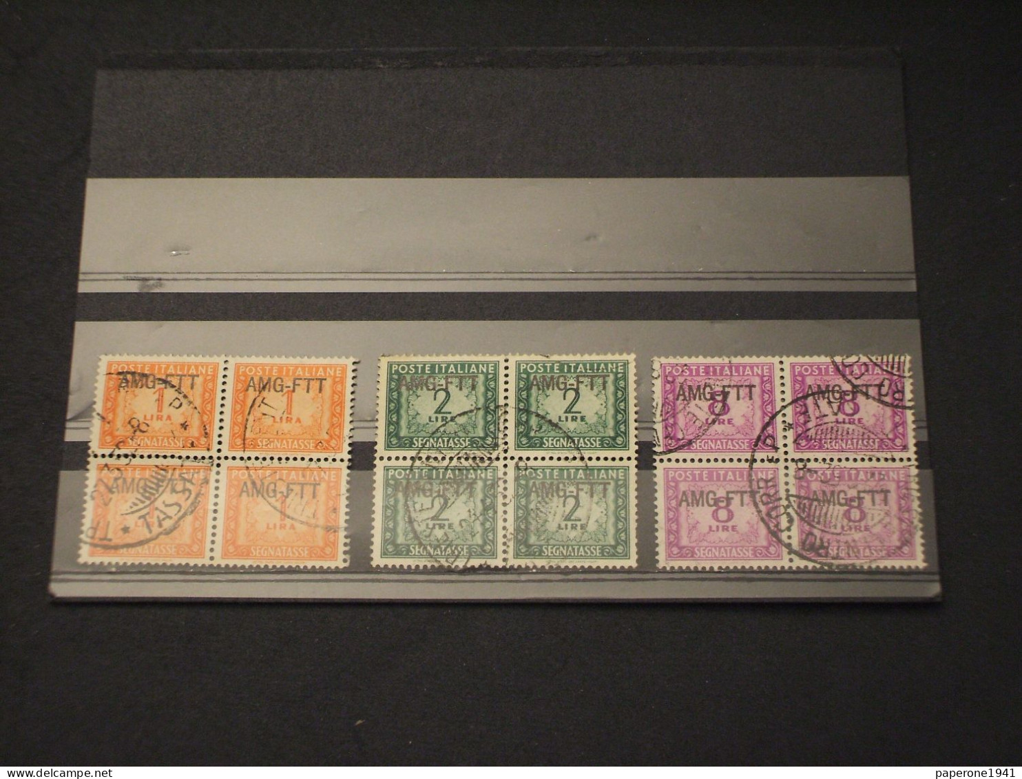 TRIESTE ZONA A - SEGNATASSE - 1949/54 CIFRA L.1 - 2 - 8, In Quartine - Timbrati/used - Segnatasse