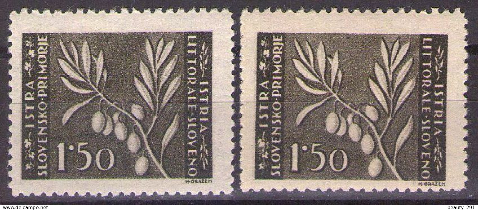 ISTRIA E LITORALE SLOVENO 1946. Tiratura Di Zagabria, Dent. 12, Sass. 54,  MNH**,MLH* - Occ. Yougoslave: Littoral Slovène