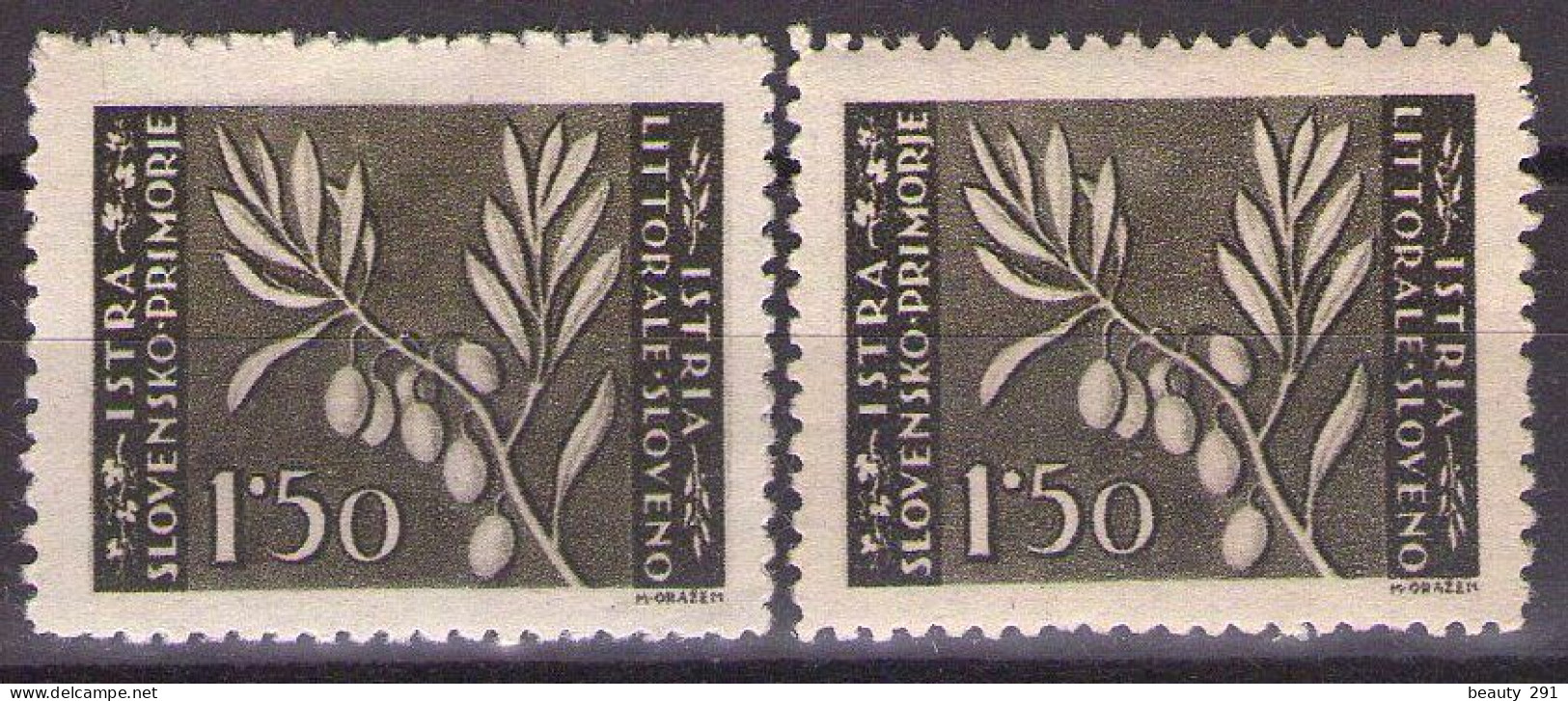 ISTRIA E LITORALE SLOVENO 1946. Tiratura Di Zagabria, Dent. 12, Sass. 54,  MNH** - Yugoslavian Occ.: Slovenian Shore