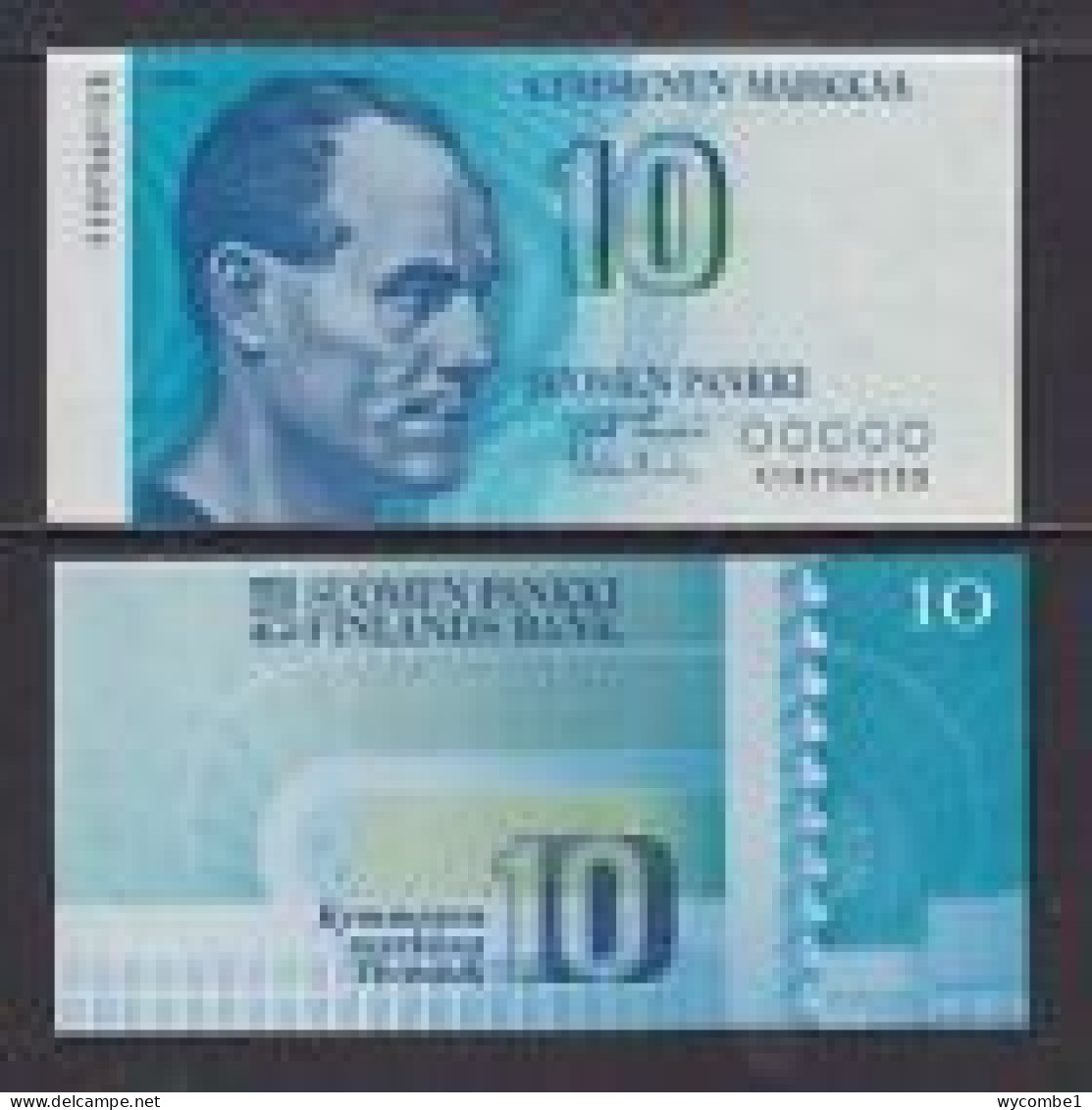 FINLAND  -  1986 10 Markka UNC  Banknote - Finlande