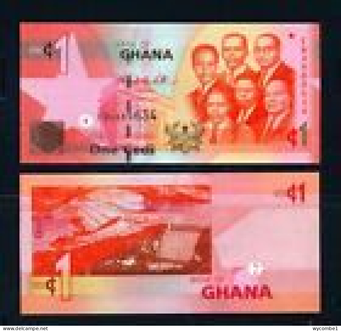 GHANA  -  2010 1 Cedi UNC  Banknote - Ghana