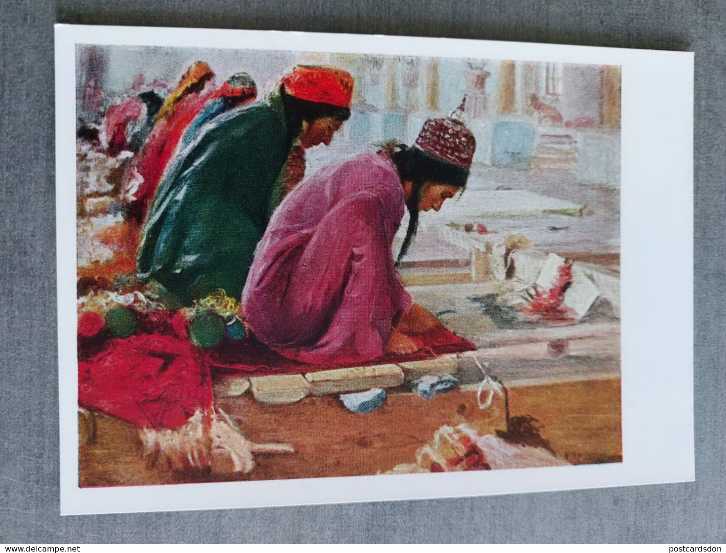 Carpet Makers From Turkmenistan -  USSR  - - Traditional Crafts -  Carpets - Old Postcard - 1966 - Turkmenistan