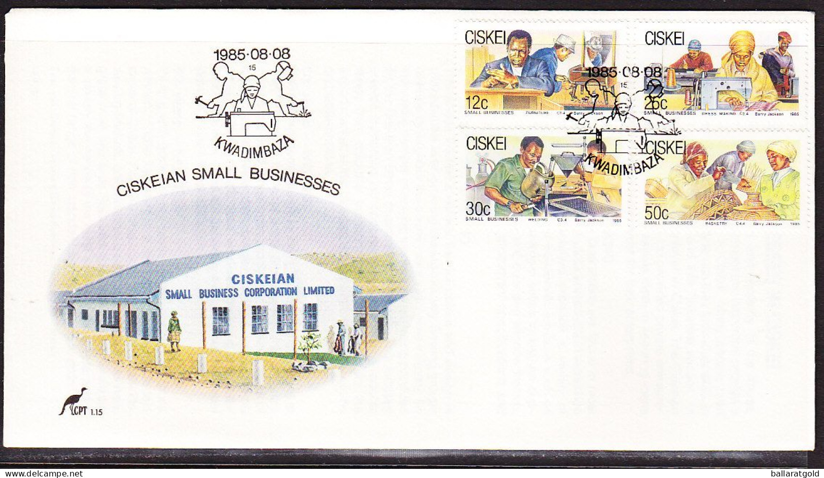 Ciskei 1985 Small Business First Day Cover 1.15 - Ciskei