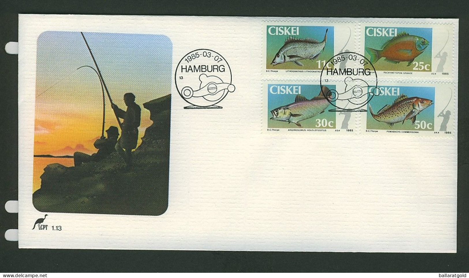 Ciskei 1985 Fishing First Day Cover 1.13 - Ciskei