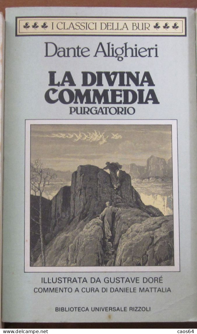 Dante Alighieri La Divina Commedia Purgatorio BUR 1984 - Clásicos