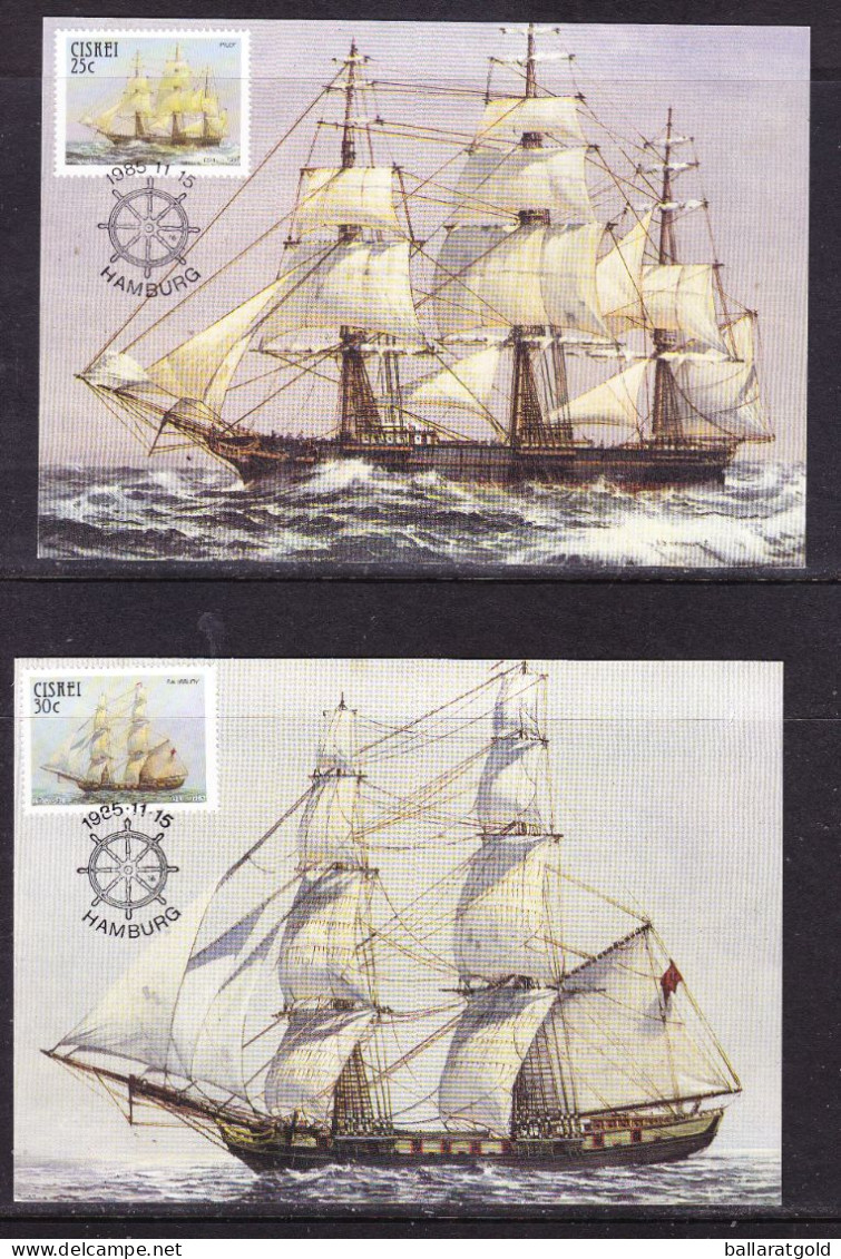 Ciskei 1985 Troop Ships Maxi Cards Set 4 - Ciskei