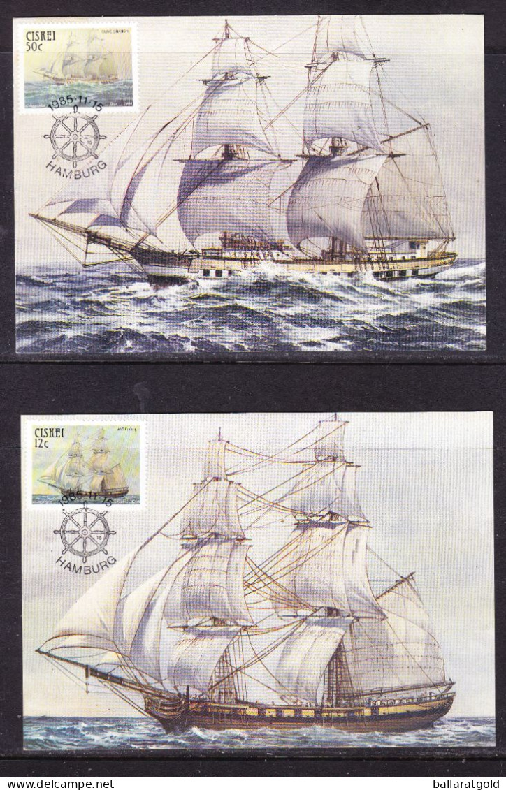 Ciskei 1985 Troop Ships Maxi Cards Set 4 - Ciskei