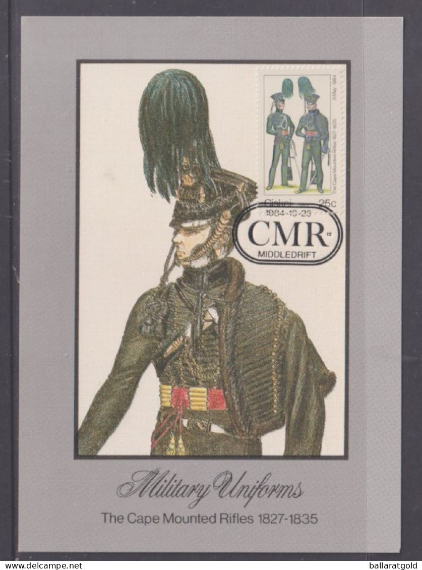 Ciskei 1984 Military Uniforms Maxi Cards Set 5 - Ciskei