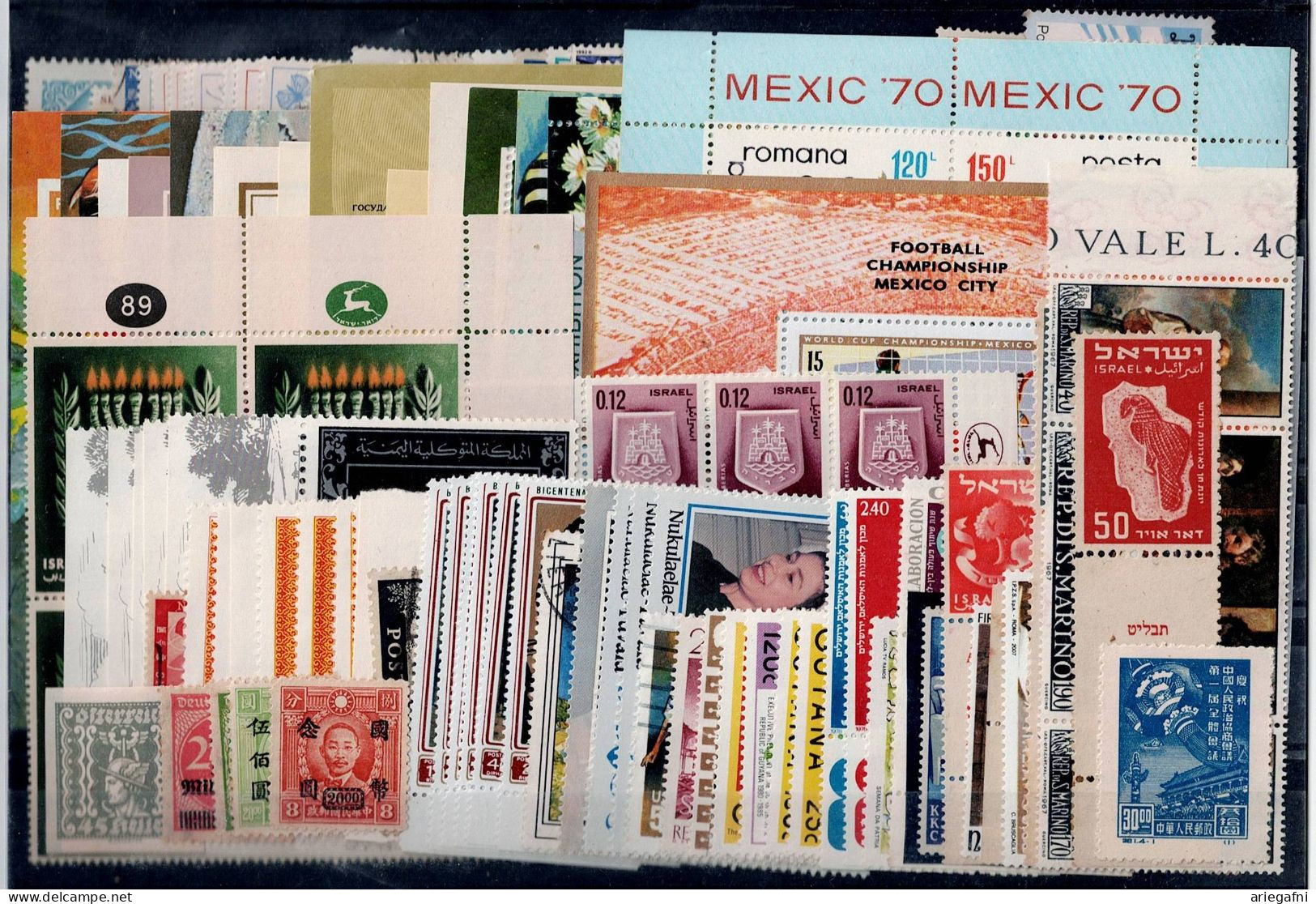 LOT OF 238 STAMPS MINT+USED+ 16 BLOCKS MI- 88 EURO VF!! - Collections (sans Albums)