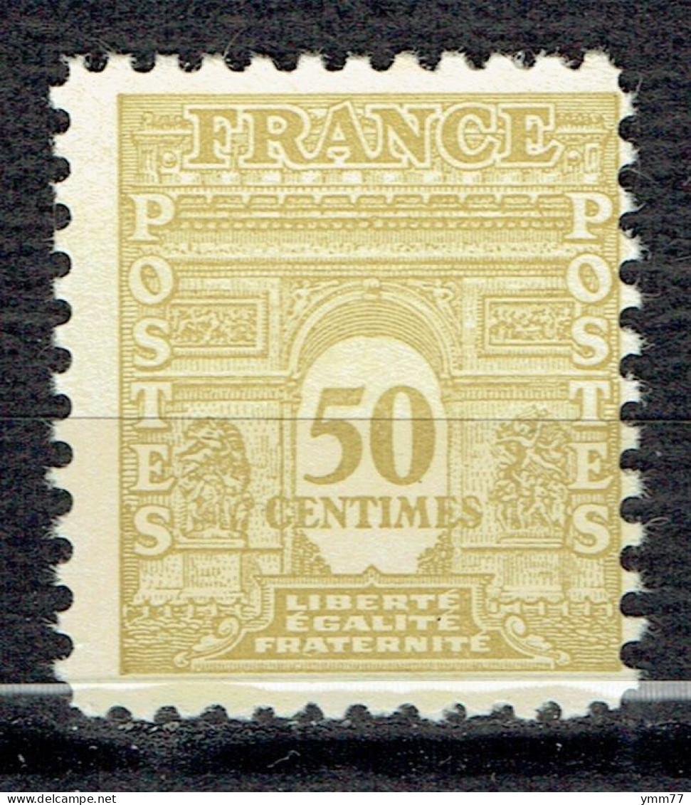 50 C Jaune-olive Arc De Triomphe - 1944-45 Arco Di Trionfo