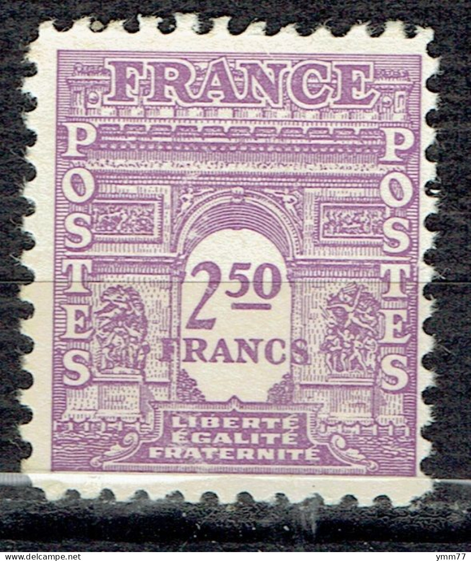 2,50 F Violet Arc De Triomphe - 1944-45 Arc De Triomphe
