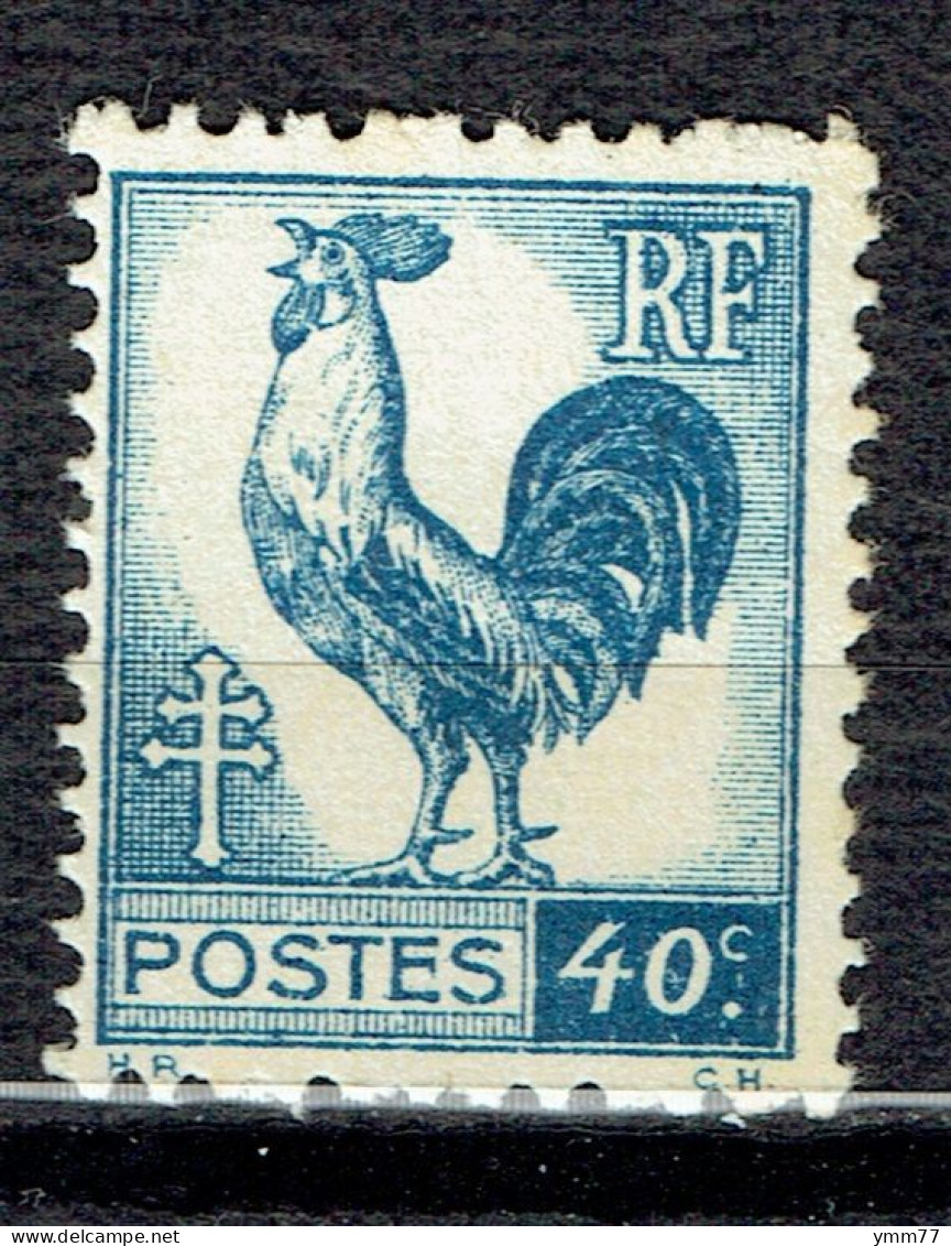 40 C Bleu Coq Série D'Alger - 1944 Coq Et Maríanne D'Alger