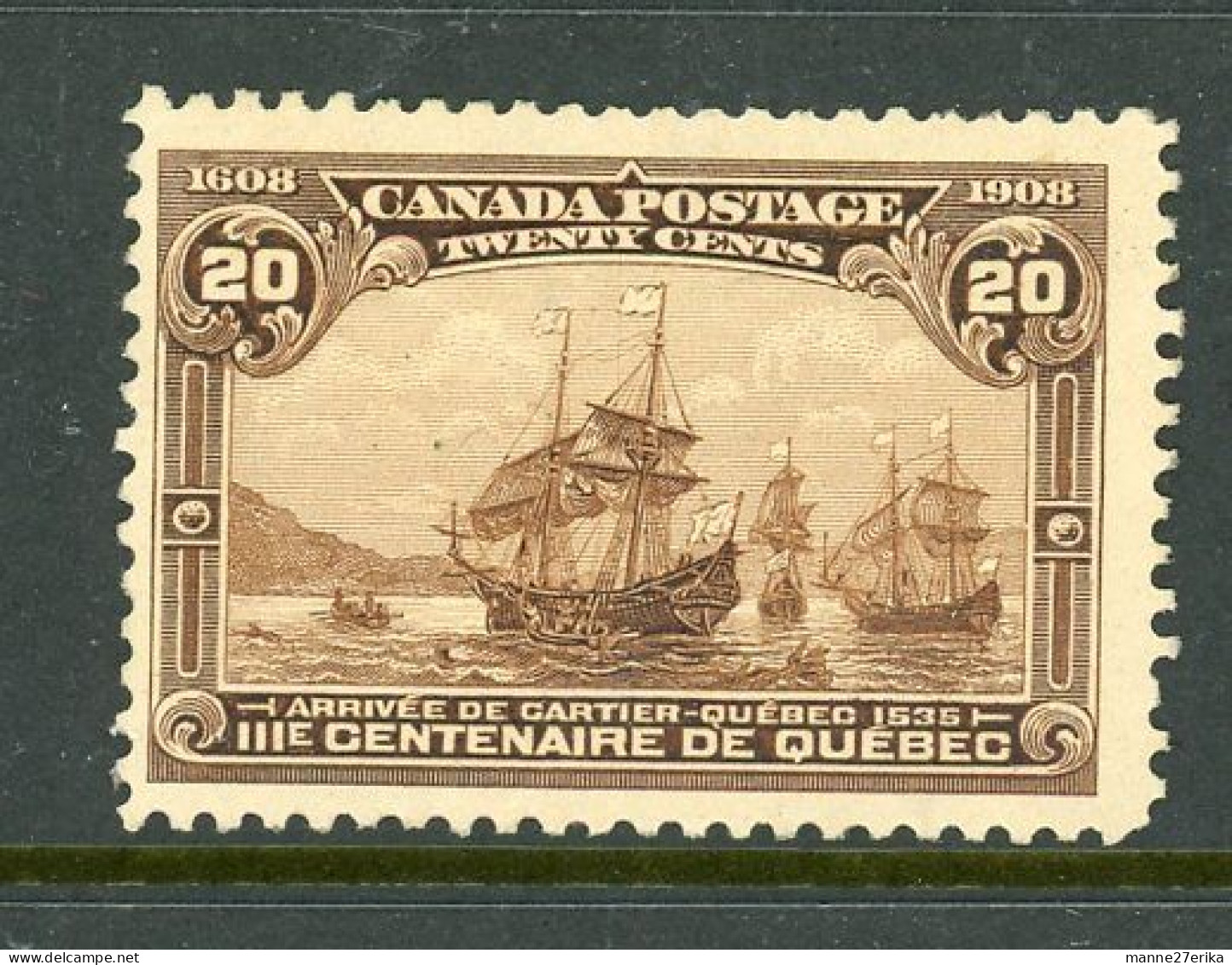 Canada MNH 1908 Cartier's Arrival - Unused Stamps