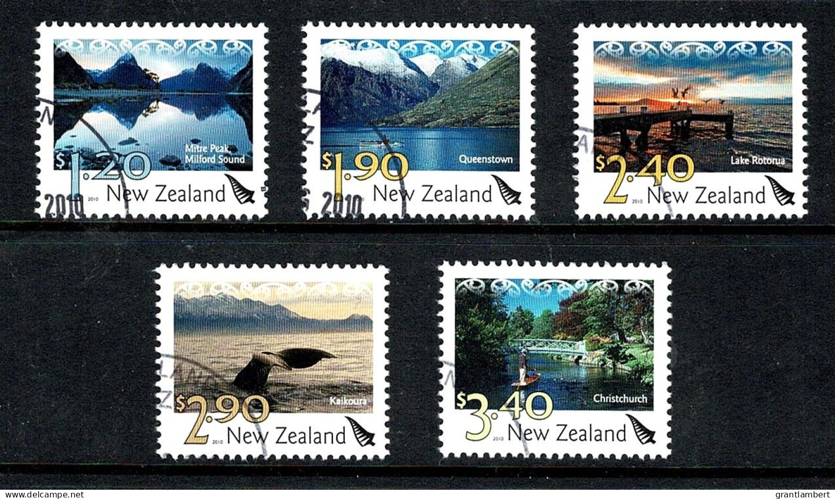 New Zealand 2010 Scenic Issues  Set Of 5 Used - - Oblitérés