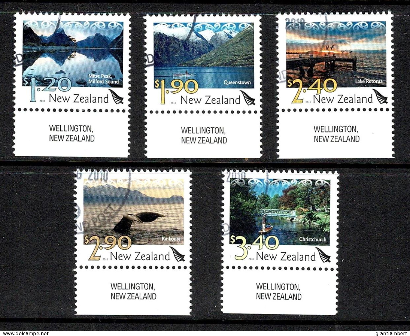 New Zealand 2010 Scenic Issues  Marginal Set Of 5 Used - - Used Stamps