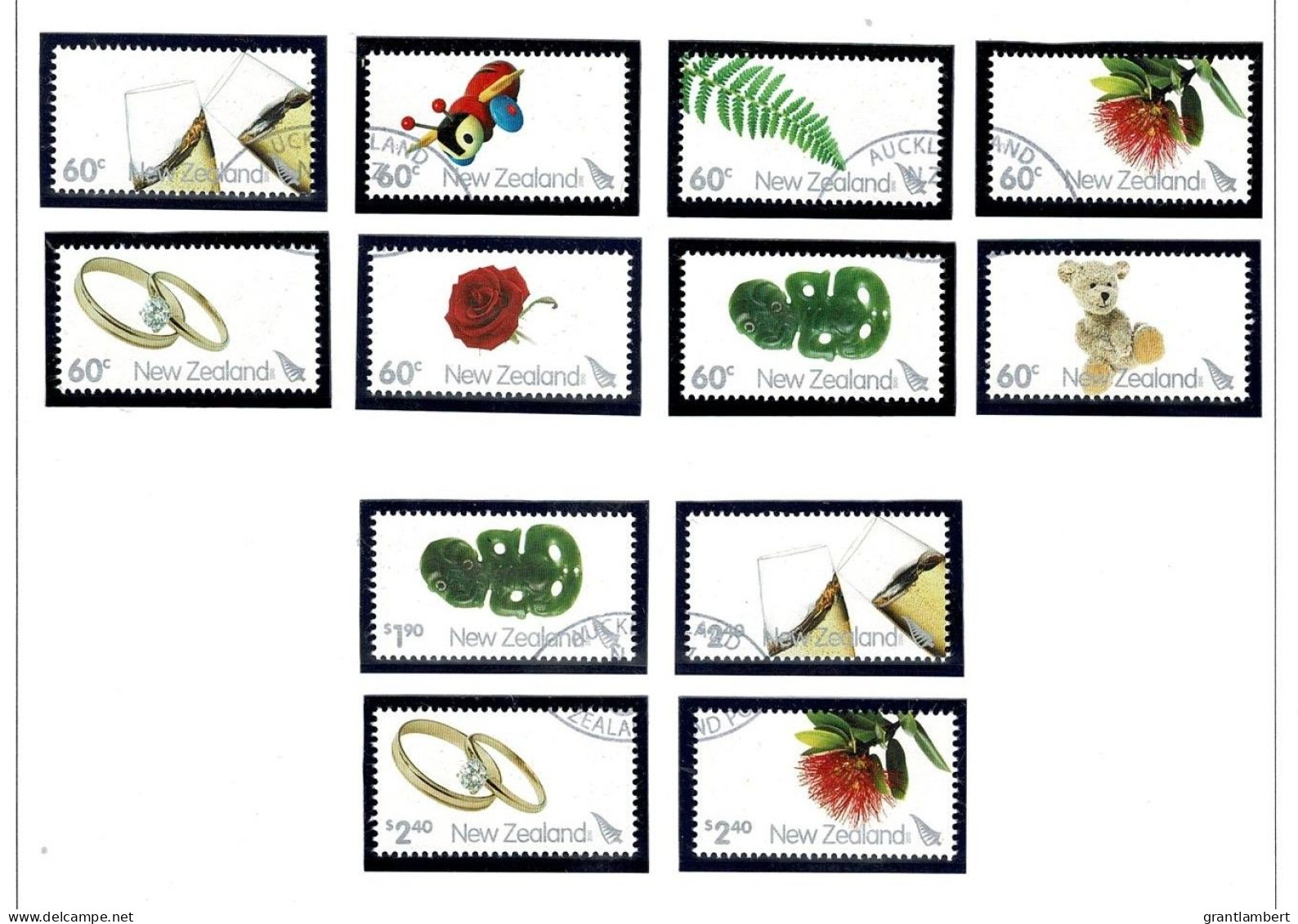 New Zealand 2010 Personalised Stamps  Set Of 12 Used - Usados