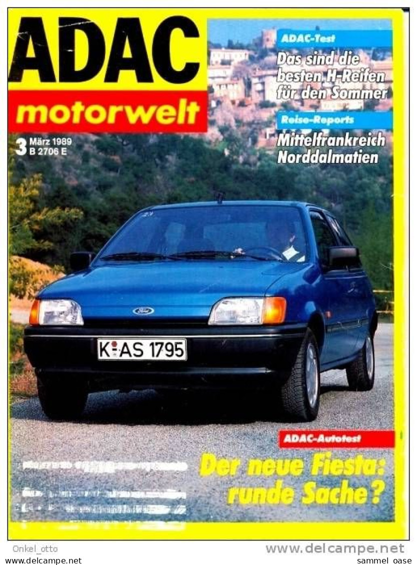 ADAC - Motorwelt 1989 Test : Ford Fiesta , Autoradios - Auto & Verkehr