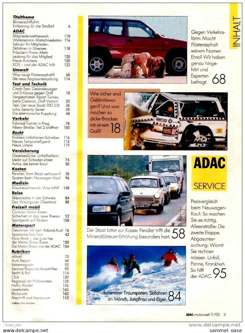 ADAC - Motorwelt 1993 Test : Saab 900 - Lotus Seventy - Automobili & Trasporti