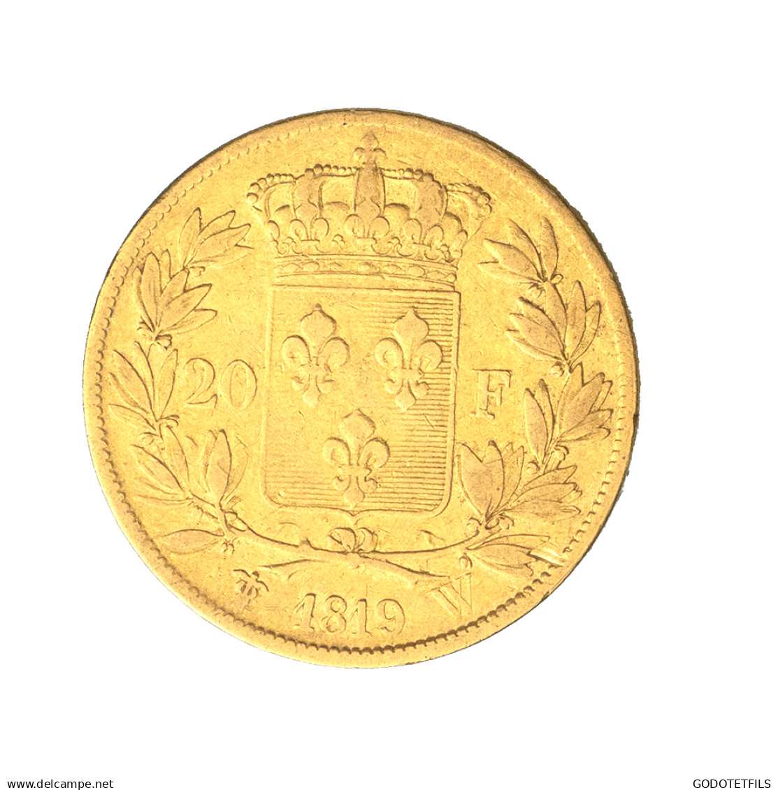 Louis XVIII-20 Francs 1819 Lille - 20 Francs (goud)