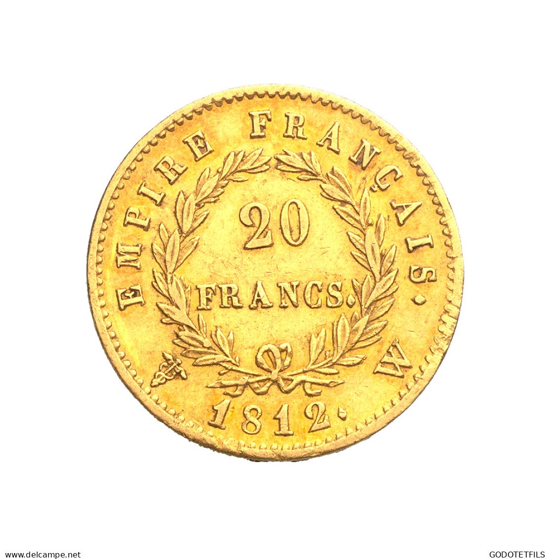 Premier-Empire-Napoléon 1er 20 Francs Tête Laurée 1812 Lille - 20 Francs (gold)