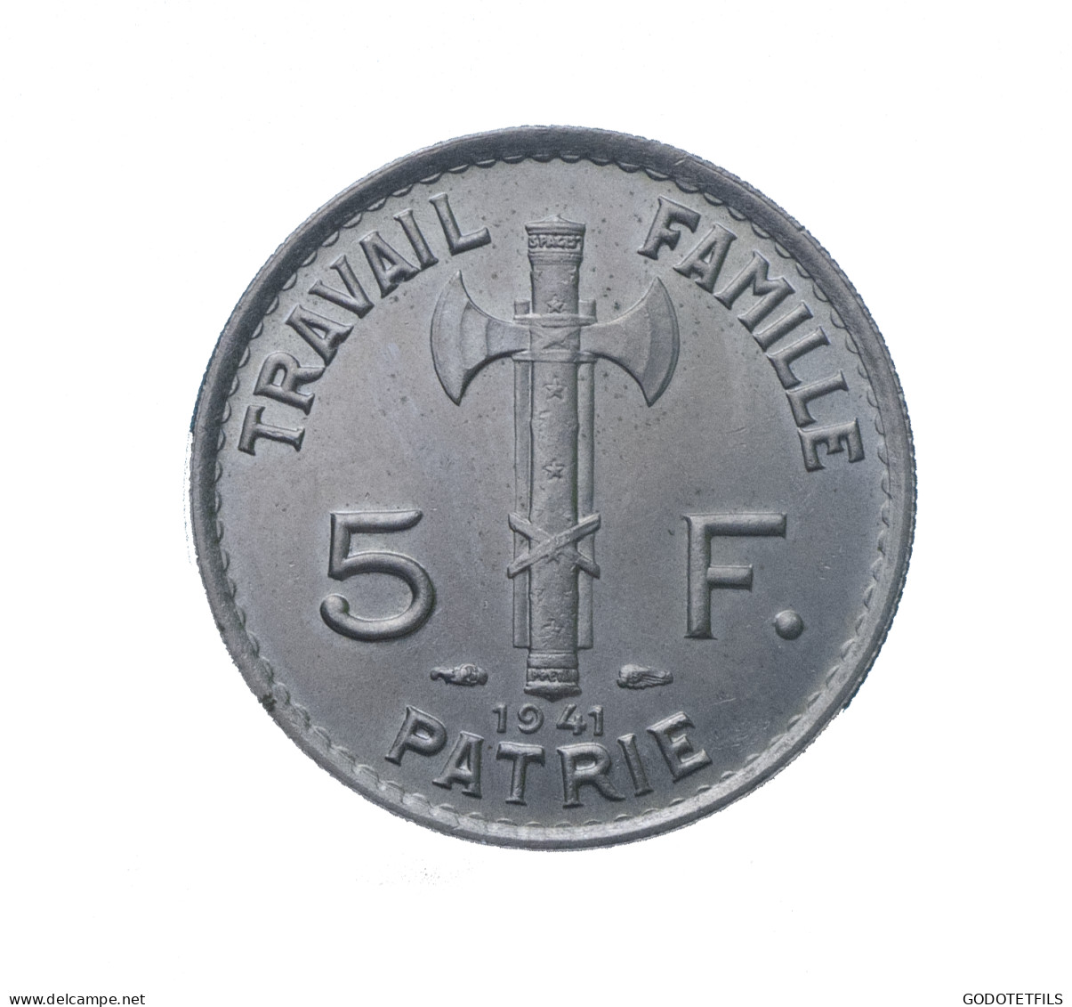 État Français-5 Francs Pétain 1941 Paris - 5 Francs