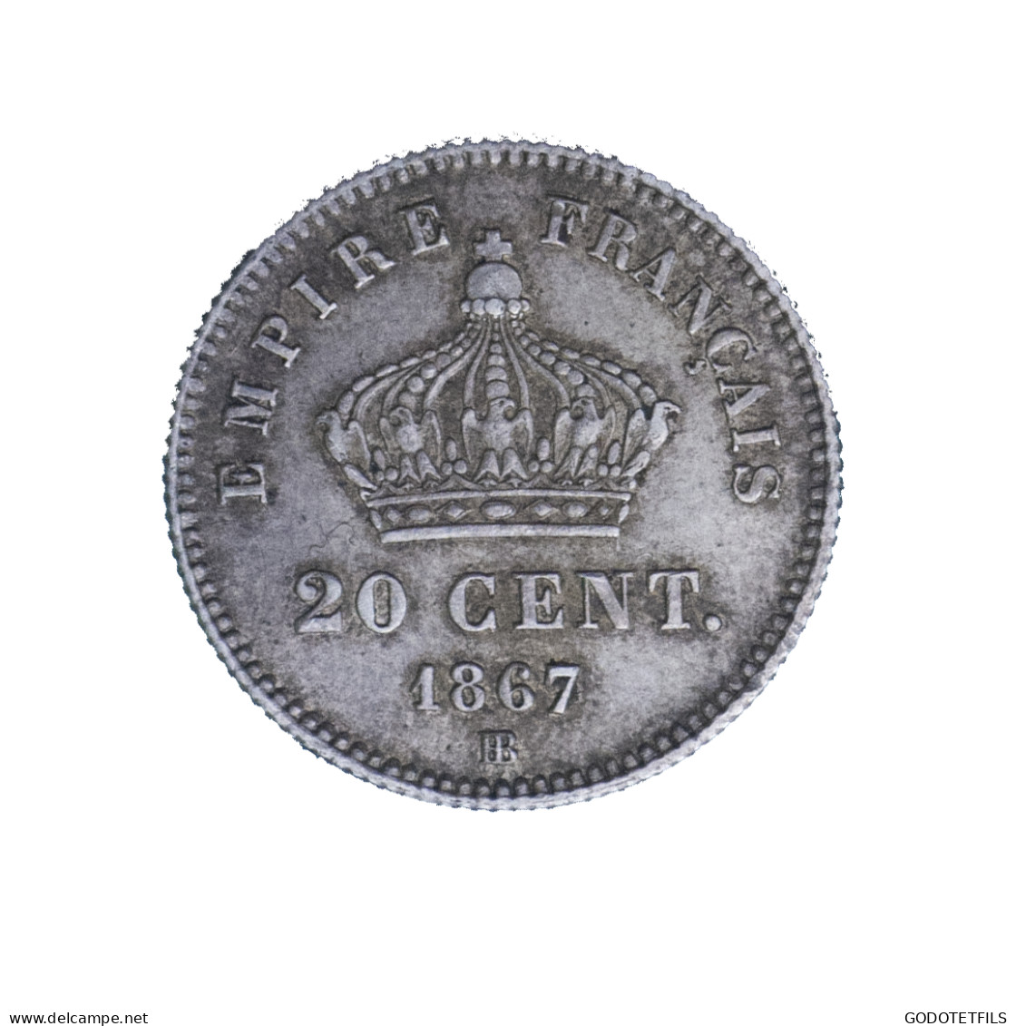 20 Centimes Napoléon III, 1867 Tête Laurée Strasbourg - 20 Centimes