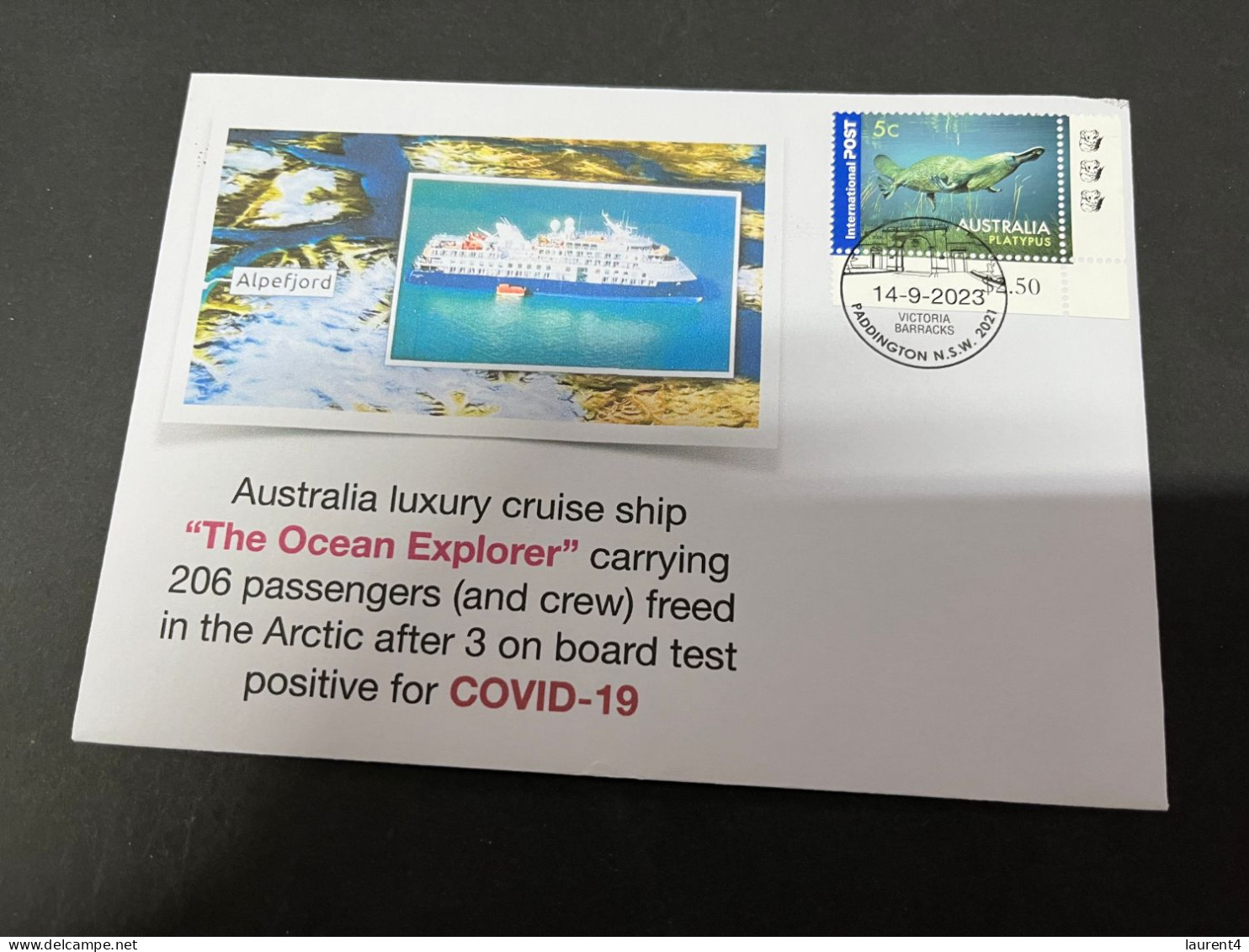 22-9-2023 (1 U 47) Ocean Explorer Ship Free In Antarctic After 3 On Board Test Positive To COVID-19 (OZ Stamp) - Maladies