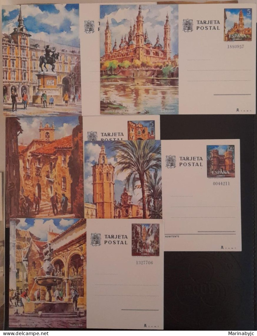 SD)SPAIN, 5 NEW POSTCARDS, PLAZA DEL POTRO, PLAZA DE LA REINA, PLAZA MAYOR, BASÍLICA DEL PILAR, CUESTA DE ALDANA - Collezioni